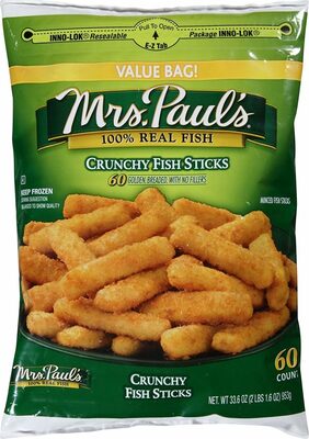 CRUNCHY BREADED FISH STICKS, CRUNCHY BREADED