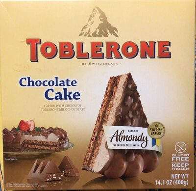 CHOCOLATE CAKE TOPPED WITH CHUNKS OF TOBLERONE MILK CHOCOLATE, CHOCOLATE CAKE