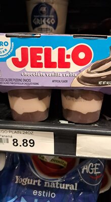 CHOCOLATE VANILLA SWIRLS REDUCED CALORIE PUDDING SNACKS, CHOCOLATE VANILLA SWIRLS