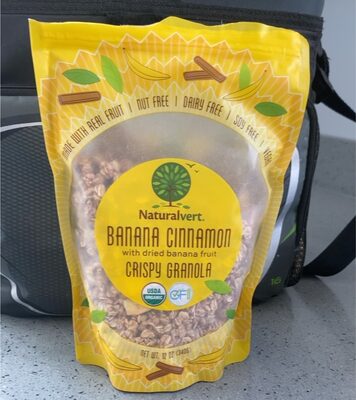 BANANA CINNAMON WITH DRIED BANANA FRUIT CRISPY GRANOLA, BANANA; CINNAMON
