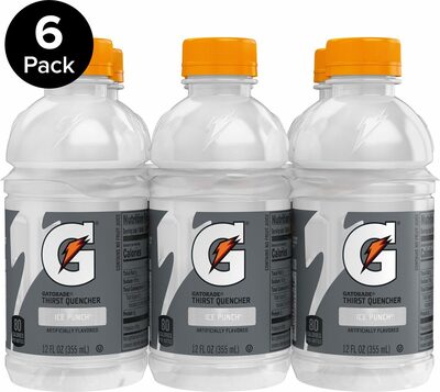 Gatorade Thirst Quencher Ice Punch (6 - 12 Fl Oz) 72 Fluid Ounce 6 Pack Plastic Bottles