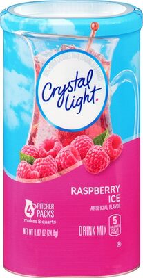 CRYSTAL LIGHT, DRINK MIX, RASPBERRY ICE, RASPBERRY ICE