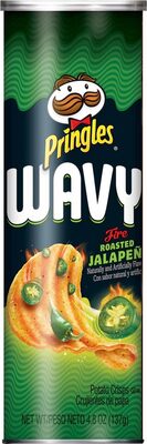 Pringles Wavy Crisps Fire Roasted Jalapeno 4.8oz
