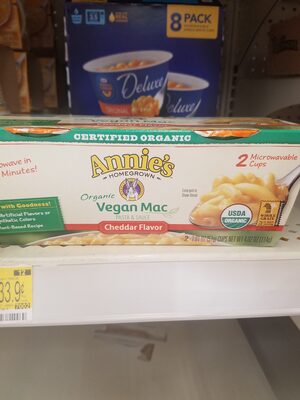 CHEDDAR ORGANIC VEGAN MAC PASTA & SAUCE, CHEDDAR