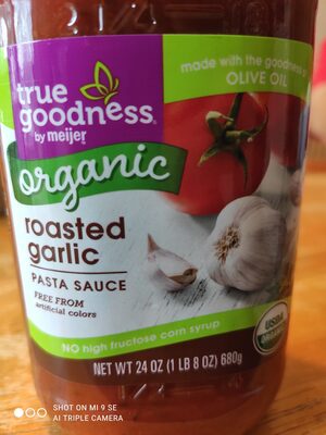Meijer, Inc. MEIJER, TRUE GOODNESS, ORGANIC PASTA SAUCE, ROASTED GARLIC, ROASTED GARLIC