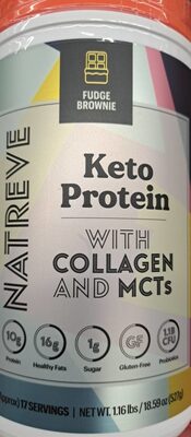 FUDGE BROWNIE KETO GRASS-FED WHEY MARINE COLLAGEN POWDER, FUDGE BROWNIE