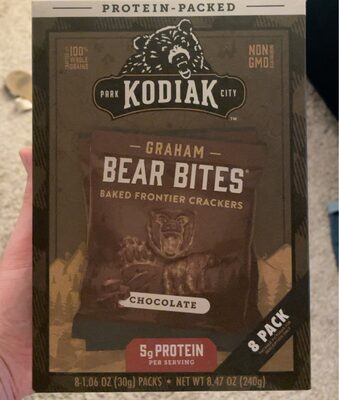 CHOCOLATE BEAR BITES BAKED FRONTIER GRAHAM CRACKERS, CHOCOLATE