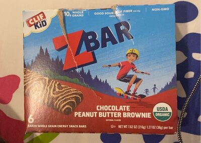 CHOCOLATE PEANUT BUTTER BROWNIE BAKED WHOLE GRAIN ENERGY SNACK BARS, CHOCOLATE PEANUT BUTTER BROWNIE