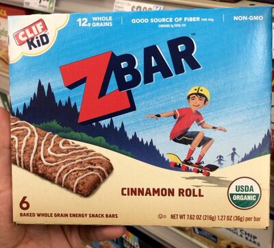 CINNAMON ROLL BAKED WHOLE GRAIN ENERGY SNACK BARS, CINNAMON ROLL