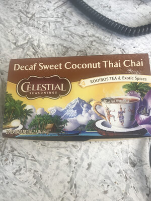 DECAF SWEET COCONUT THAI CHAI ROOIBOS TEA & EXOTIC SPICES TEA BAGS, DECAF SWEET COCONUT THAI CHAI