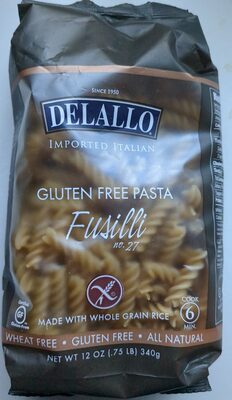 GLUTEN FREE PASTA, FUSILLI NO. 27