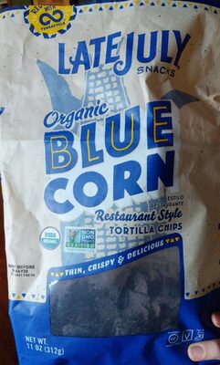 BLUE CORN ORGANIC RESTAURANT STYLE TORTILLA CHIPS, BLUE CORN