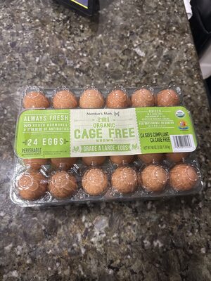 ORGANIC CAGE FREE BROWN GRADE A LARGE EGGS