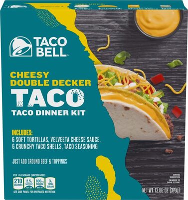 CHEESY DOUBLE DECKER TACO DINNER KIT, CHEESY DOUBLE DECKER