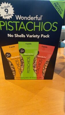 Wonderful Pistachios & Almonds LLC PISTACHIOS VARIETY PACK, HONEY ROASTED, ROASTED & SALTED, CHILI ROASTED