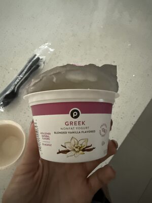 BLENDED VANILLA FLAVORED PREMIUM AUTHENTIC GREEK LOWFAT YOGURT, BLENDED VANILLA