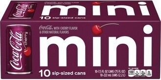 Coca-Cola Cherry Fridge Pack Cans, 7.5 fl oz, 10 Pack