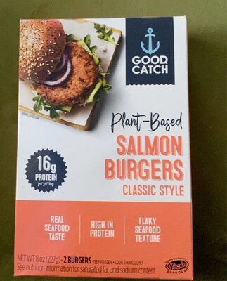 CLASSIC STYLE SALMON PLANT-BASED BURGERS, CLASSIC STYLE