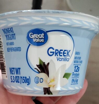 Wal-Mart Stores, Inc. VANILLA GREEK NONFAT YOGURT, VANILLA