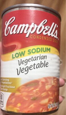 Campbell's Condensed Low Sodium Vegetable Soup, 10.75 Ounce Cans, 24-Pack