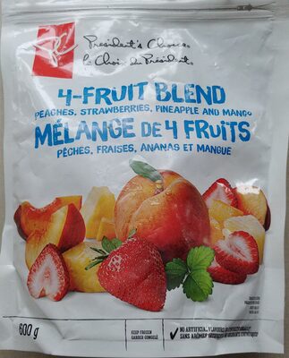 4 Fruit Blend - Frozen - Peaches, Strawberries, Pineapple, and Mango