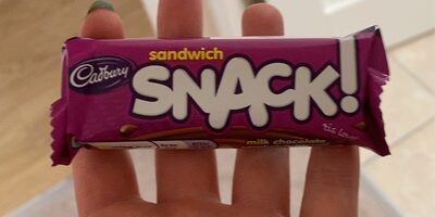 CADBURY SNACK CHOCOLATE BAR SANDWICH 132 GR