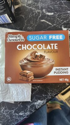 SIMPLY DELISH, NATURAL PUDDING & PIE FILLING, CHOCOLATE