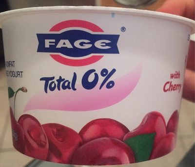 FAGE, NONFAT YOGURT, GREEK, STRAINED, WITH CHERRY, WITH CHERRY