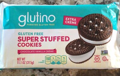 CHOCOLATE VANILLA CREME GLUTEN FREE SUPER STUFFED COOKIES, CHOCOLATE VANILLA CREME