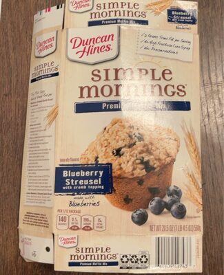 DUNCAN HINES, BLUEBERRY STREUSEL MUFFIN MIX