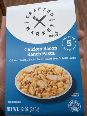 CHICKEN BACON RANCH SAUCE & CHICKEN BREAST OVER GOBETTI PASTA, CHICKEN BACON RANCH