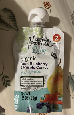 Organic Pear, Blueberry & Purple Carrot Baby Food