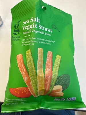 SEA SALT VEGGIE STRAWS POTATO & VEGETABLE SNACK, SEA SALT