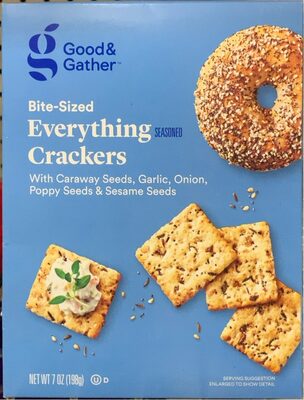Target Stores EVERYTHING SEASONED CRACKERS WITH CARAWAY SEEDS, GARLIC, ONION, POPPY SEEDS & SESAME SEEDS, EVERYTHING