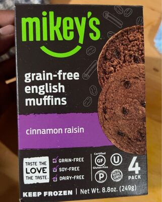 CINNAMON RAISIN GRAIN-FREE ENGLISH MUFFINS, CINNAMON RAISIN