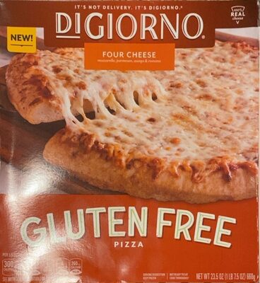 FOUR CHEESE MOZZARELLA, PARMESAN, ASIAGO & ROMANO GLUTEN FREE PIZZA, FOUR CHEESE