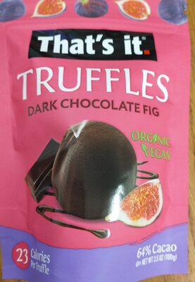 DARK CHOCOLATE FIG ORGANIC TRUFFLES, DARK CHOCOLATE FIG