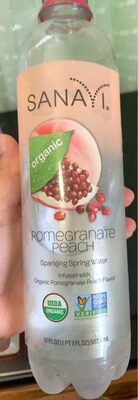 SPARKLING SPRING WATER, POMEGRANATE PEACH