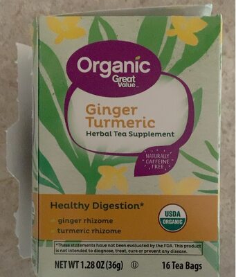 Great Value Ginger Turmeric herbal tea supplement