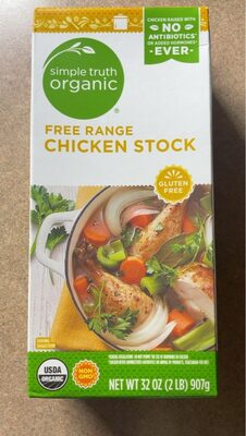 Free range chicken broth