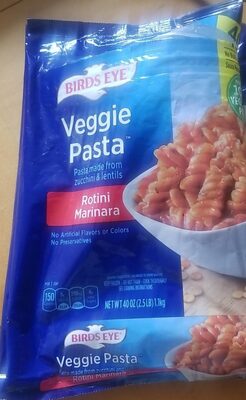 ROTINI MARINARA PASTA MADE FROM ZUCCHINI & LENTILS VEGGIE PASTA, ROTINI MARINARA