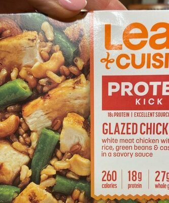 GLAZED CHICKEN WHITE MEAT CHICKEN WITH BROWN RICE, GREEN BEANS & CASHEWS IN A SAVORY SAUCE, GLAZED CHICKEN