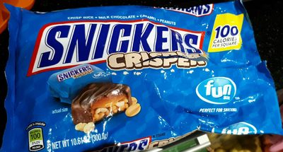 CRISPER CRISP RICE, MILK CHOCOLATE, CARAMEL, PEANUTS SQUARES, CRISPER