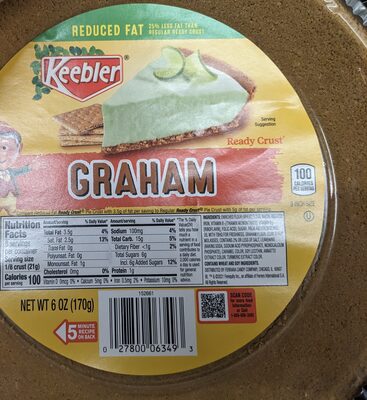 GRAHAM REDUCED FAT PIE CRUST, GRAHAM
