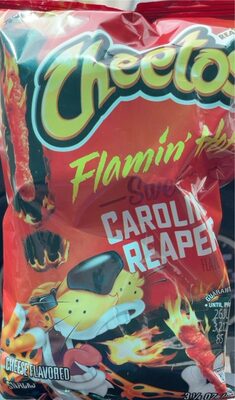 FLAMIN' HOT SWEET CAROLINA REAPER CHEESE FLAVORED SNACKS, FLAMIN' HOT SWEET CAROLINA REAPER CHEESE