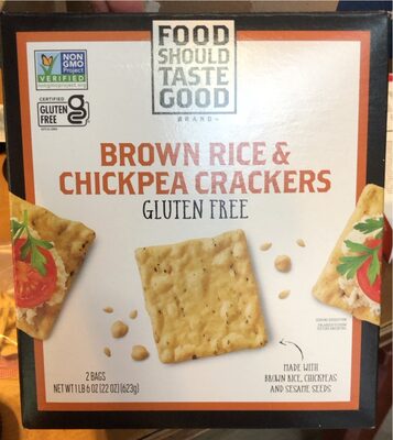 BROWN RICE & CHICKPEA CRACKERS, BROWN RICE & CHICKPEA