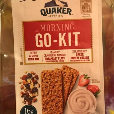 BERRY ALMOND TRAIL MIX, CRANBERRY ALMOND BREAKFAST FLATS, STRAWBERRY GREEK NONFAT YOGURT MORNING GO-KIT, BERRY ALMOND, CRANBERRY ALMOND, STRAWBERRY