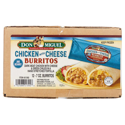 Chicken with Cheese Burritos