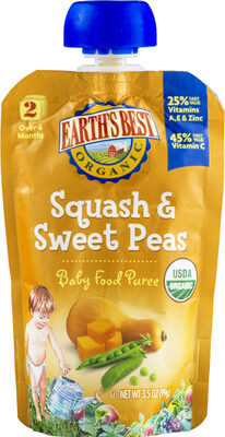 Squash & Sweet Peas Baby Food Puree