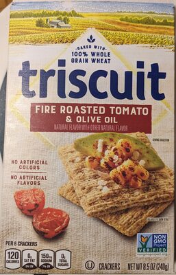 FIRE ROASTED TOMATO & OLIVE OIL FLAVOR CRACKERS, FIRE ROASTED TOMATO & OLIVE OIL